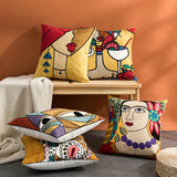 EMBROIDED Premium Cushion Covers (PICASSO INSPIRED Collection) - 4 Gorgeous Picasso Inspired Cushion Covers to Select From. Standard 45cm Cushion Size. Curated Range Unique to Australia.