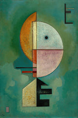 Upward - Painted by Wassily Kandinsky- Circa. 1925. High Quality Polyester Cotton Canvas Print. Ready to be Framed. Available in One Large Size. 70cm X 100cm. Stretched Canvas Option Available in One (1) Large Size - 70cm x 100.