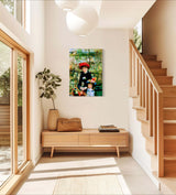 Two Sisters (On the Terrace) - Painted by Pierre-Auguste Renoir - Circa. 1881. High Quality Polyester Cotton Canvas Print. Ready to be Framed. Available in One Large Size. 70cm X 100cm. Stretched Canvas Option Available in One (1) Large Size - 70cm x 100