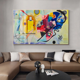 Crystal Porcelain Artwork - ‘Yellow Red Blue’ Painted by Wassily Kandinsky - Extra Large Size - 80cm X 120cm. Ready to Hang - Bold & Beautiful Design Statement.