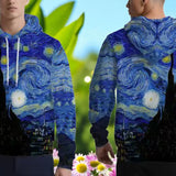 The Stormy Starry Night Hoodie by Van-Gogh: Where Art Meets Streetwear!