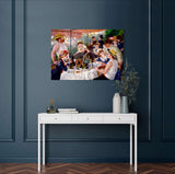 Luncheon of the Boating Party - Painted by Pierre-Auguste Renoir - Circa. 1881. Quality Polyester Cotton. Ready to be Framed or Mounted. Available in One Large Size. 70cm X 100cm. Stretched Canvas Option Available in One (1) Large Size - 70cm x 100cm.