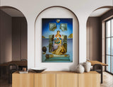 The Madonna of Port Lligat - Painted by Salvador Dali - Circa. 1949. High Quality Polyester Cotton Canvas Print. Ready to be Framed or Mounted. Available in 3 Sizes - Small - Medium or Large.