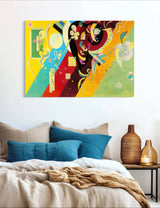 Composition IX - Painted by Wassily Kandinsky - Circa. 1936. High Quality Polyester Cotton Canvas Print. Ready to be Framed. Available in Two Sizes - 40cm X 60cm & 70cm x 100cm.