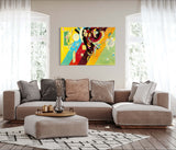 Composition IX - Painted by Wassily Kandinsky - Circa. 1936. High Quality Polyester Cotton Canvas Print. Ready to be Framed. Available in Two Sizes - 40cm X 60cm & 70cm x 100cm.