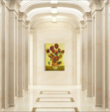 Yellow Sunflowers - Painted by Vincent Van-Gogh - Circa. 1888. High Quality Polyester Cotton Canvas Print. Ready to be Framed. Available in One Large Size. 70cm X 100cm. Stretched Canvas Option Available in One (1) Large Size - 70cm x 100.