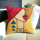 EMBROIDED Premium Cushion Covers (PICASSO INSPIRED Collection) - 4 Gorgeous Picasso Inspired Cushion Covers to Select From. Standard 45cm Cushion Size. Curated Range Unique to Australia.