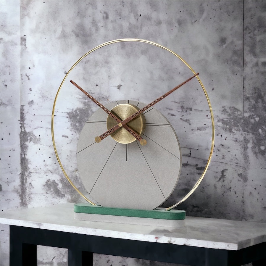 EM Collection - ‘Vogue Grey’ Bedside Table/Console Table Clock 46cm Wide