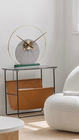 EM Collection - ‘Vogue Grey’ Bedside Table/Console Table Clock 46cm Wide