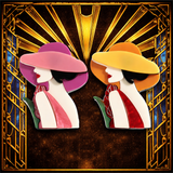 Deux Muses – Art Deco Statement Brooch Pair