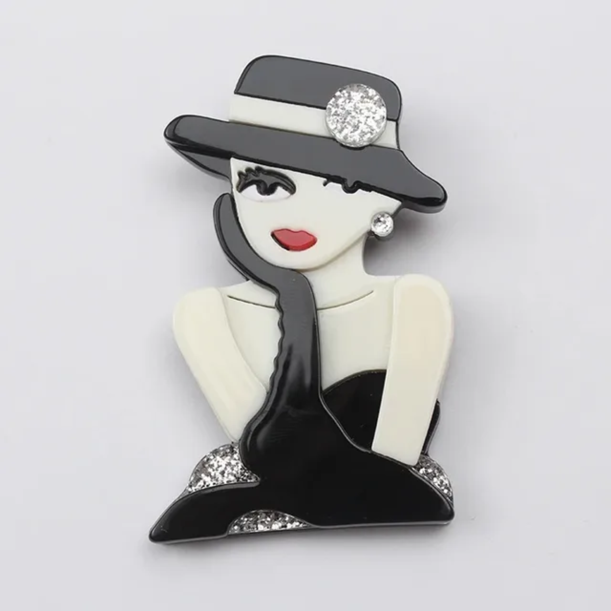 Artistic Deco Silhouette Brooch Collection of 8 Stylish Variations