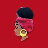 Spring Serenade: A beautiful profile in full bloom. An Elegant Brooch for Artistic Events.