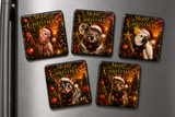 Merry Christmas Koala – Australian Christmas Glass Fridge Magnet. Our Christmas Koala Combines one of Australia's Most Loved Native Animals with an Elegant Festive Setting.