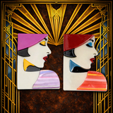 Picasso Muses Cubist Brooch Duo