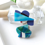 Deco Silhouette Variegated Brooch Collection