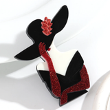 Scarlet Noir Brooch