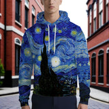 The Stormy Starry Night Hoodie by Van-Gogh: Where Art Meets Streetwear!