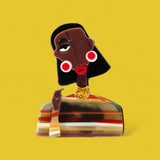 Abstract Chic Brooch: A wearable piece of modern art. An Elegant Brooch for Artistic Events.