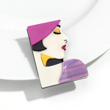 Picasso Muses Cubist Brooch Duo