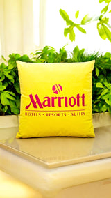 Cushion Covers Branded with Your Artwork - POLYESTER COATED WATERPROOF Cushion Cover & UV Resistant - Sizes 45cm to 65cm. Suitable for Outdoor Seating & Wet Weather Areas. Minimum Order Quantity of 10 Pieces. Submit Artwork Actual Size of Cushion Cover.