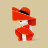 Bold Orange Blooms: A Statement Brooch for Spring. Elegant Brooch for Sophisticated Events.