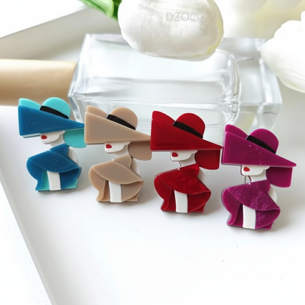 Deco Silhouette Variegated Brooch Collection