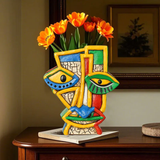 Cubist Muses Hand Made Ceramic Sculpture Flower Vase - Inspired by Pablo Picasso Cubist Design - 20cm Height