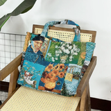 Van Gogh Design Cotton Jacquard Woven Tote Bag. A tantalizing tapestry of artistic passion, designed to turn heads and ignite conversations.