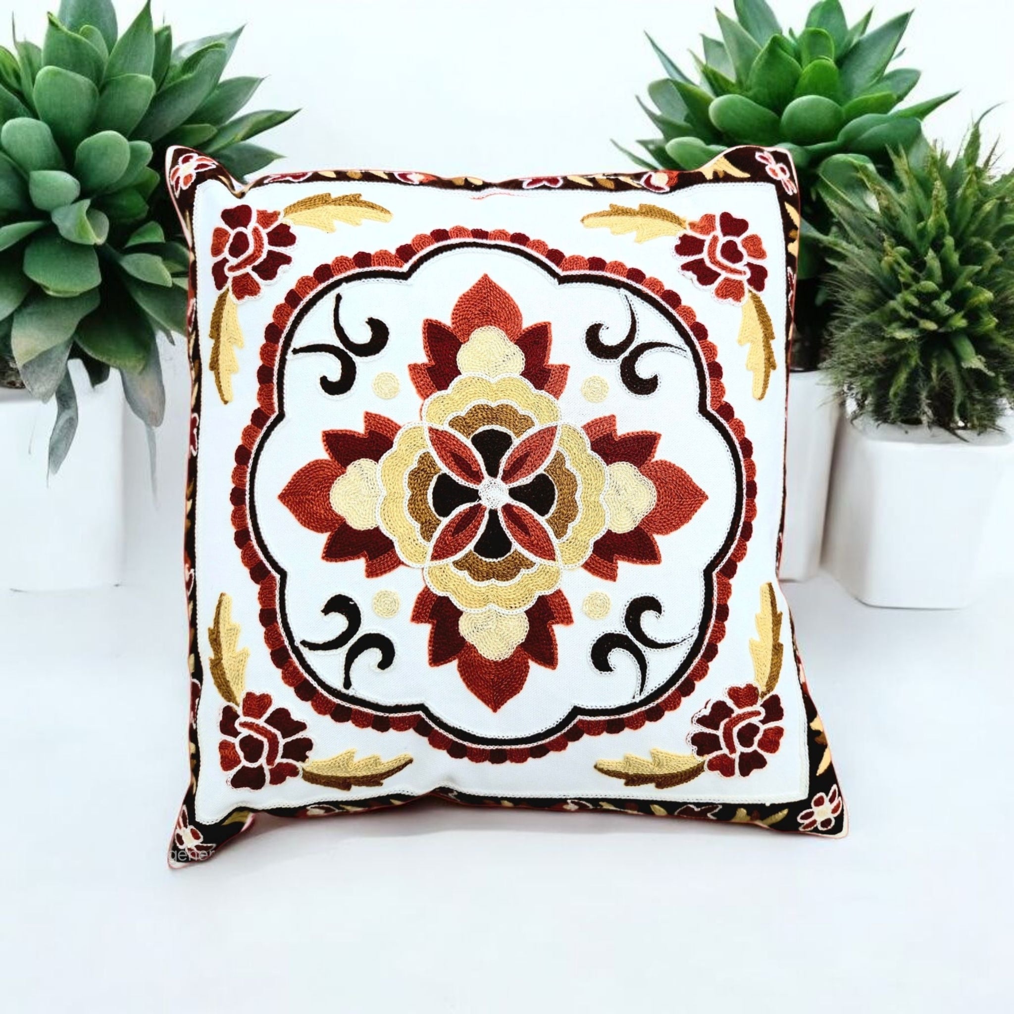 EMBROIDED Premium Cushion Covers (HAMPTONS Designer Collection) - 10 Exquisite Classically Inspired Cushion Covers to Select From. Standard 45cm Cushion Size.