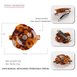 Women's Retro Premium DIAMOND FLOWER Hair Barrette Clips.