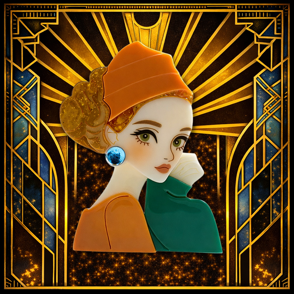 Evelyn at Dusk Brooch.