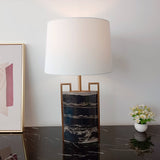 ‘Bertoia’ Black Marble & Gold Brass Table Lamp