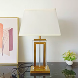 ‘Saarinen’ Solid Glass & Gold Brass Table Lamp