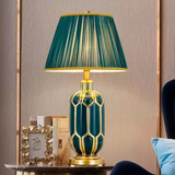 ‘Armani’ Green & Gold Traditional Ceramic Table Lamp