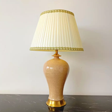 ‘Pelli’ Beige and Gold Classical Ceramic Table Lamp koi