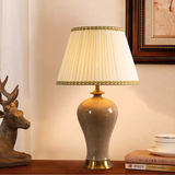 ‘Pelli’ Beige and Gold Classical Ceramic Table Lamp koi