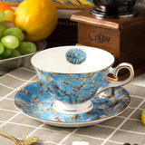 Exquisite Vincent Van Gogh 'Bone China & Gold' Tea/Coffee Set - European Masters Classic Vincent Van Gogh Famous Artworks and Designs to Exude Style and Elegance for Every Occasion.