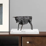 Abstract Cast Iron Bull (Pable Picasso Design) - 23cm Length - Sculptural Table Decoration