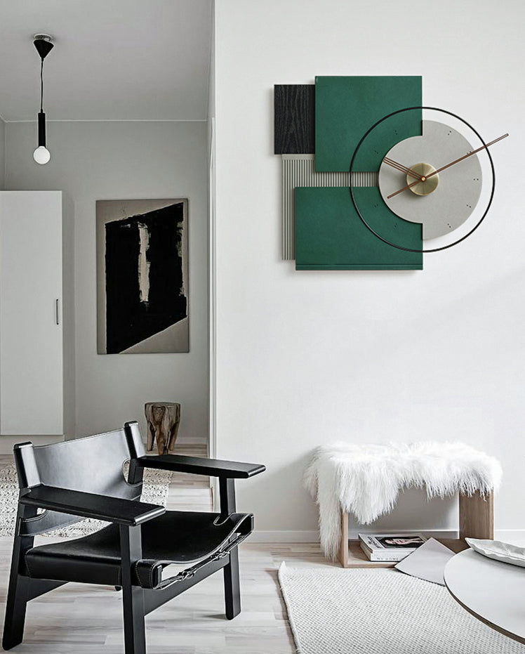 EM Collection - ‘Eames Green’ Montage Wall Clock 70cm Dial Diameter