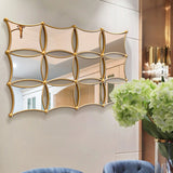'Epsilon' Mirror Wall Sculpture 130cm Length - Geometric Beauty
