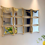 'Epsilon' Mirror Wall Sculpture 130cm Length - Geometric Beauty