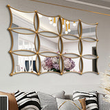 'Epsilon' Mirror Wall Sculpture 130cm Length - Geometric Beauty