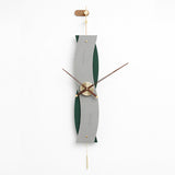 EM Collection - ‘Nelson Grey’ Art Deco Wall Clock with Pendulum 120cm Length