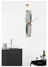 EM Collection - ‘Nelson Grey’ Art Deco Wall Clock with Pendulum 120cm Length