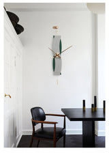 EM Collection - ‘Nelson Grey’ Art Deco Wall Clock with Pendulum 120cm Length