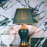 ‘Safdie’ Green & Gold Classical Ceramic Table Lamp