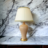 ‘Pelli’ Beige and Gold Classical Ceramic Table Lamp koi