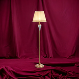 ‘Givenchy’ Sky Blue & Gold Ceramic Floor Lamp