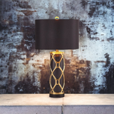 ‘Nelson’ Black & Gold Ceramic Table Lamp