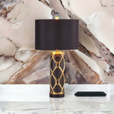 ‘Nelson’ Black & Gold Ceramic Table Lamp